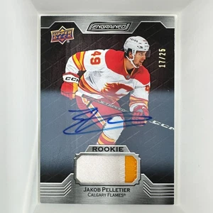 Jakob Pelletier 2023-24 Upper Deck Engrained Mahogany Auto Memorabila /25 - Picture 1 of 2