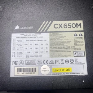 Corsair CX Series CX650M 650W 80 Plus Bronze Modular Power Supply - CP9020103NA - Afbeelding 1 van 4