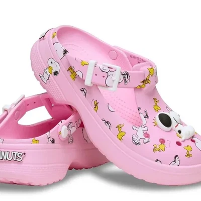 Tamanco Crocs Peanuts Mary Jane rosa feminino tamanho 9 novo na caixa - Imagem 1 de 4
