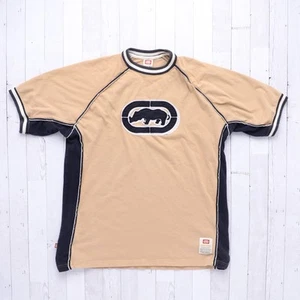 Vintage Ecko Unltd Knit Rhino Logo Stitched T Shirt Large Jersey - Picture 1 of 9
