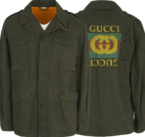 Giacca militare Gucci logo posteriore 475041 XD714 3017 36410799