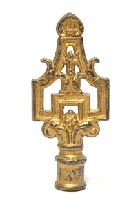 VINTAGE METAL DECORATIVE LAMP FINIAL 1/4 THREAD - Picture 1 of 3