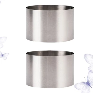 2pcs Round Shaped Stainless Steel Mousse Ring Cake Cookie Baking Mold Biscuit - Picture 1 of 11