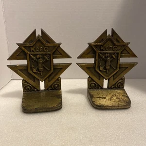 FERMALIBRI VINTAGE CAVALIERI DI COLOMBO LOGO GHISA PESANTE FRATERNA ITALIA 4+LB - Foto 1 di 10