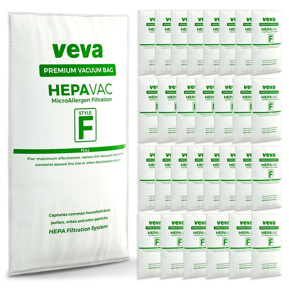 VEVA 30 Pack Premium HEPA Vacuum Bags Style F Cloth Bag for Kir... 2DAY DELIVERY