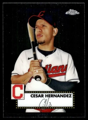 2021 Topps Chrome Platinum Anniversary Cesar Hernandez - Cleveland Indians #384 - Image 1 of 2