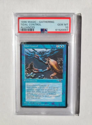 MTG Tidal Control PSA 10 GEM MINT 1996 Alliances Vintage Reserve List Magic Card - Image 1 of 4