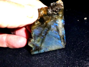 Labradorite   2 small pieces-   rough -cabbing-display-collect- - Picture 1 of 3
