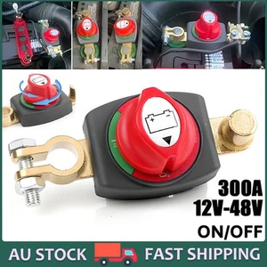 Car Battery Disconnect Isolator ON Off Switch Battery Terminal Boat 12V-48V 300A - Picture 1 of 10