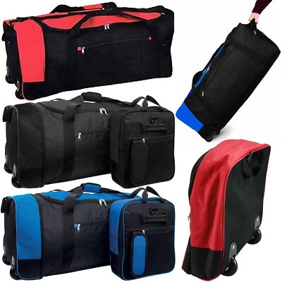 32" Inch Large Folding Wheeled Travel Sports Cargo Holdall Duffle Bag Suitcase - Image 1 of 4