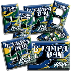 TAMPA BAY DEVIL RAYS BASEBALL TEAM LICHTSCHALTER STECKDOSE PLATTE MANN HÖHLE ZIMMER DEKOR - Bild 1 von 34