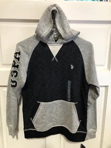 NEW US POLO ASSN BOYS HOODIE COTTON/POLY 40"CHEST  SIZE 18 FITS 14-16 - Picture 1 of 5
