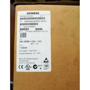 Nuevo sellado de fábrica 6SE6 420-2AD27-5CA1 Siemens 6SE6420-2AD27-5CA1 envío gratuito - Imagen 1 de 2