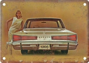 1966 Dodge Monaco Oldtimer Auto Werbung Reproduktion Blechschild AA141 - Bild 1 von 2