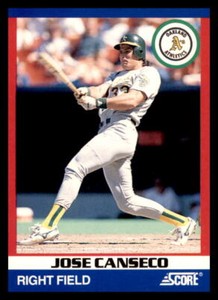 1991 Score 100 Superstars #1 Jose Canseco Oakland Athletics