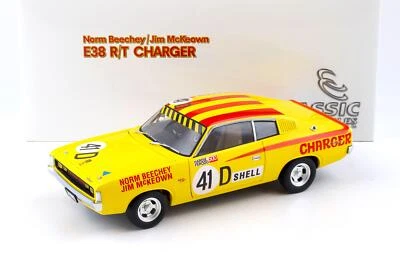 1:18 Classic Carlectables Chrysler E38 R/T Charger 1971 Bathurst Works Entry Bee - Immagine 1 di 4