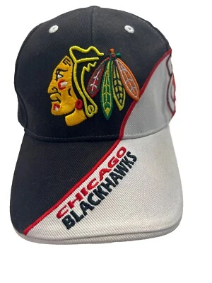 Gorra Chicago Black Hawks De Colección Años 90 con Indian Brave, Negra Blanca Roja Twins Marca Foto 1 de 4