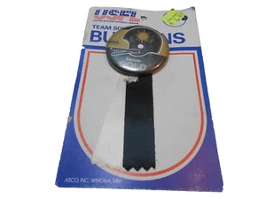 Tarjeta Original Vintage Asco USFL Denver Gold Team Souvenir Pin Trasero Metal Botón - Imagen 1 de 2
