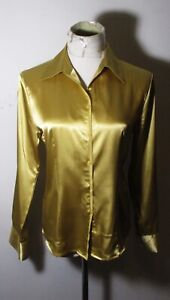 Women's COVINGTON Gold Long Sleeve Blouse Size 8