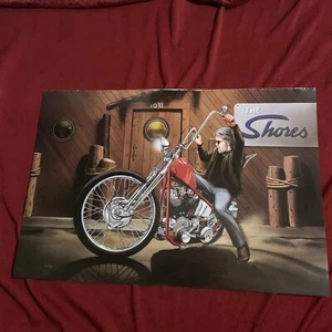 Skids In The Shores Harley Davidson David Mann Poster Print - Picture 1 of 1