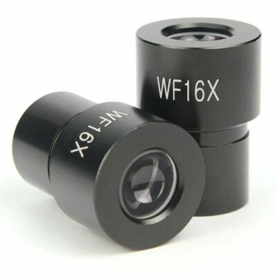 2pcs Biological Microscope WF16X Wide Field Angle Eyepiece 23.2mm Mounting Size