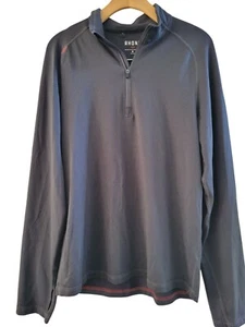 Rhone Mens Gray Sequoia 1/4 zip Polo Size Medium Top Running active athleisure - Picture 1 of 9