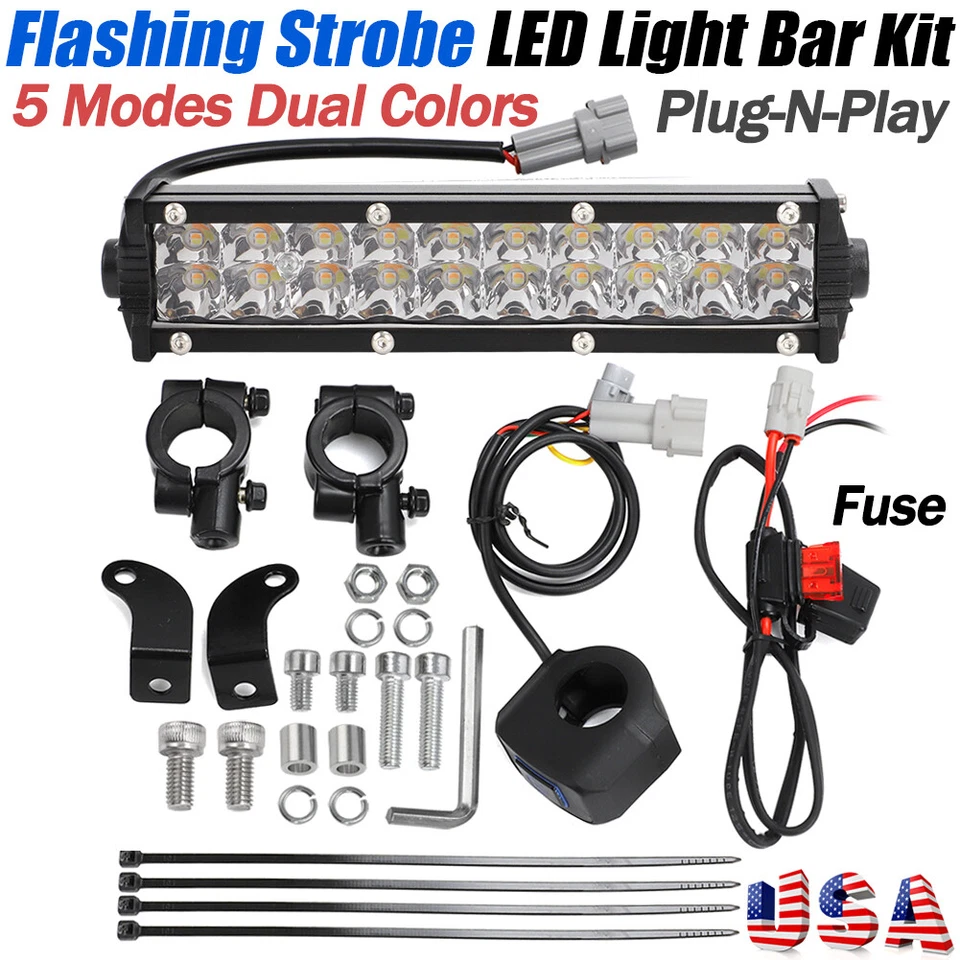 For Honda CRF110 CRF125F CRF250F CRF230F LED Headlight Light Bar Kit 5-Modes PNP - Imagem 1 de 4