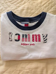 Tommy Hilfiger bambina 2T BIANCO con blu e rosso Tommy Girls nuovo con etichetta - Foto 1 di 5