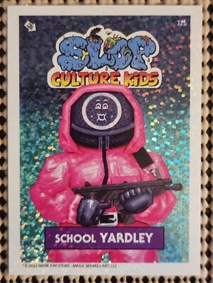SCHOOL YARDLY SLOP CULTURE KIDS SERIES 1 STICKER FOIL SP CHASE CARD SQUID GAME  - Image 1 of 2
