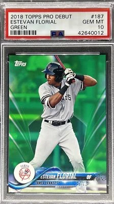 2018 Topps Pro Debut  **  ESTEVAN FLORIAL  **  #187 Green  4/99   💎 PSA 10 💎 - Image 1 of 4