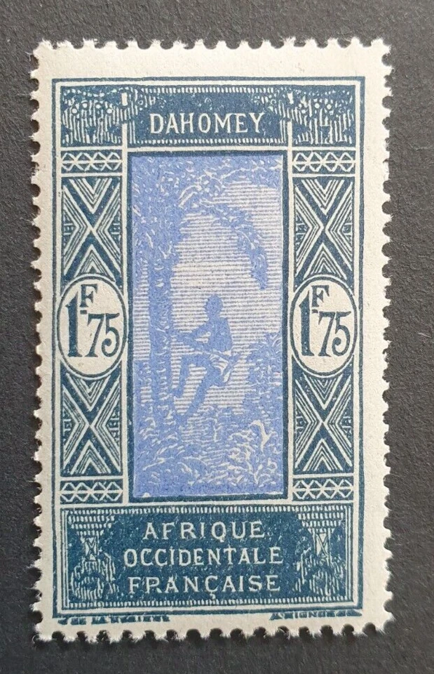 1938 DAHOMEY FRANCE  PALMTREE 1F75 YVERT 97 VF MNH - Image 1 of 1