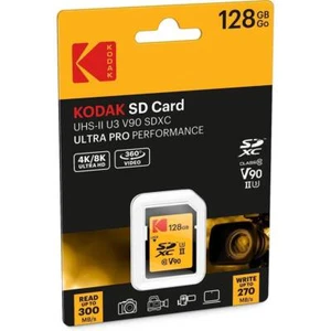 Kodak SD Carte 128 GB Uhs-Ii U3 V90 SDXC Ultra Pro Performance - Photo 1 sur 2