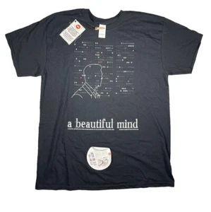 A Beautiful Mind Movie Promo T Shirt NWT Black Large Hollywood Y2K - Bild 1 von 10