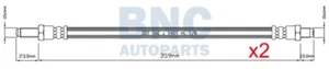 Rear Brake Hose Pair for LDV CONVOY from 1996 to 2009 - MQ - Picture 1 of 2