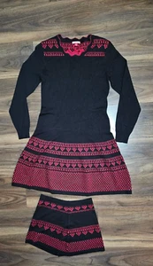 Ladies Joe Browns Knit Wear Dress And Skirt Size 12 Print Pattern - Picture 1 of 7