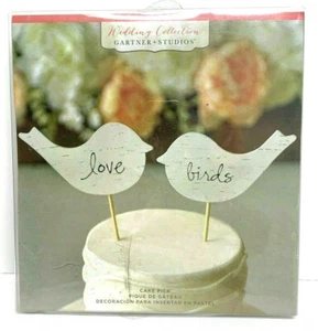 Love Birds 2pc 2" x 3" Cake Pick Topper Wedding Collection Gartner Studios - Picture 1 of 3