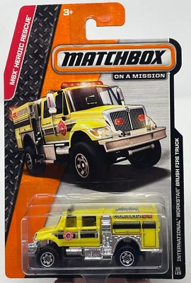 2014 Matchbox INTERNATIONAL WORSTAR BRUSH FIRE TRUCK Yellow 89/120 - Image 1 of 4