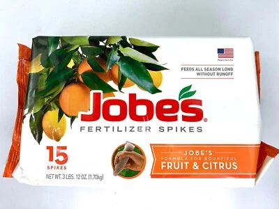Jobes Fertilizer Spikes Formula-Bountiful Fruit & Citrus Qty 15 Pack (9-12-12) - Image 1 of 2