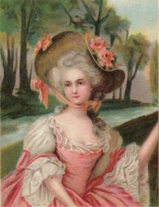 1911 Beautiful Edwardian Lady Milwaukee Daily News Greeting Calendar Trade Card - Picture 1 of 3