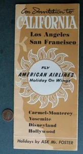 1963 American Airlines Lines California horario horario folleto Disneyland-- - Imagen 1 de 1