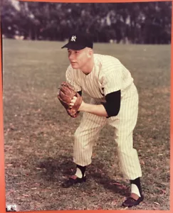 Foto 8x10 Mickey Mantle New York Yankees Hall Of Fame posa 5 - Foto 1 di 1