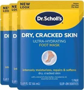 Dr. Scholl's Dry, Cracked Skin Ultra-Hydrating Foot Mask, Intensely 3 Pk, 1 Pc.. - Picture 1 of 6