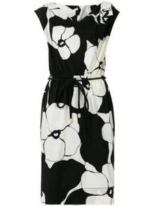 Marc Jacobs Dress Daisy Print Black Ivory Belted Sheath Knee Length Cotton Flora - Picture 1 of 10