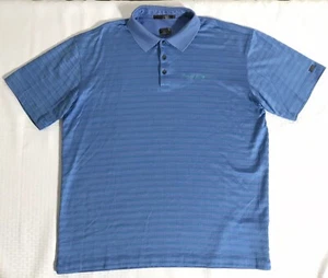 Nike Tiger Woods Golf Polo Shirt Men's XL Blue Fit Dry Cotton/Poly Blend EUC - Picture 1 of 9