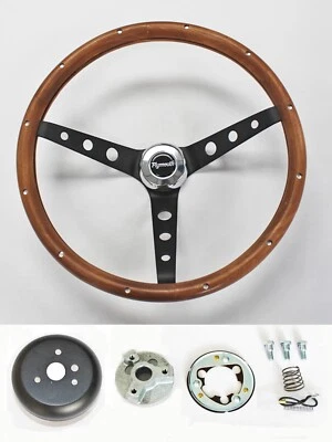 Volante de madera Barracuda Cuda Fury Belvedere Grant 61-66 radios negros 15" Foto 1 de 4