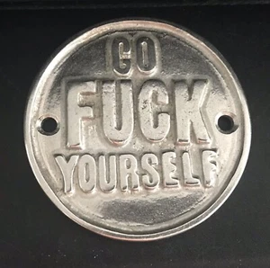 RARE HARLEY-DAVIDSON SHOVELHEAD / EVO MOTOR GO F**K YOURSELF POINTS COVER - Picture 1 of 1