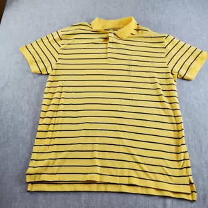 Gap Shirt Herren XL gelb gestreift Polo Golf Performance kurzärmelig hochniedriger Schlitz - Bild 1 von 8