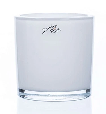 SANDRA RICH, Glasübertopf WEISS "cylindrical heavy Pot H 10cm/10cm" Glas weiß - Bild 1 von 3