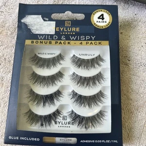 Eylure Dramatic Wild & Wispy Ciglia Riutilizzabili Multipack 4 Paia Tenuta 18 Ore - Foto 1 di 7