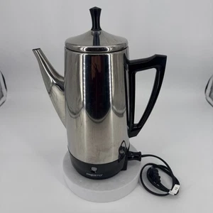Caffettiera elettrica vintage cromata Presto 0281105 caffettiera urna percolatore 12 tazze - Foto 1 di 8